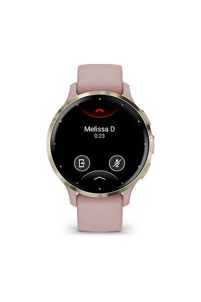Garmin VENU 3S SOFT GOLD STAINLESS STEEL BEZEL WITH DUST ROSE CASE AND SILICONE BAND