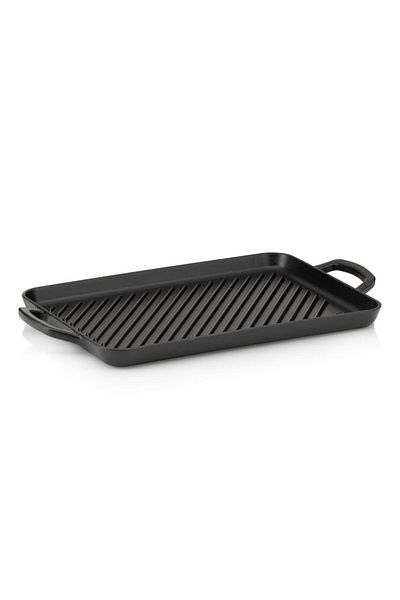 KELA Keck Lang Calido cast iron grill plate 35x25 cm black