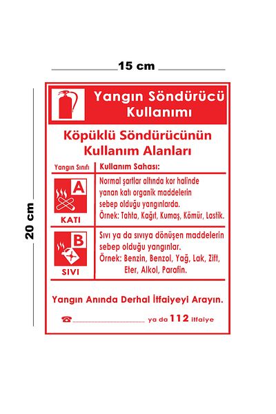 Lucena Metal Fire Extinguisher Use 15 cm X 20 cm Warning Sign Direction Sign