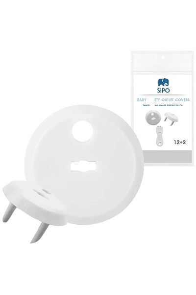 SIPO Socket cover, white x 12 pcs