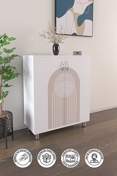 Hediyeler Kapında Design 4 Raflı Ayakkabılık Antre Hol Çok Amaçlı Ayakkabı Do...