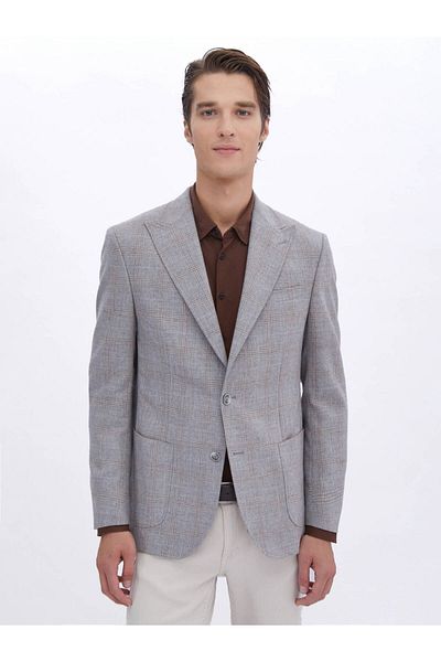 Kip Karierte Jacke aus Wollmischung