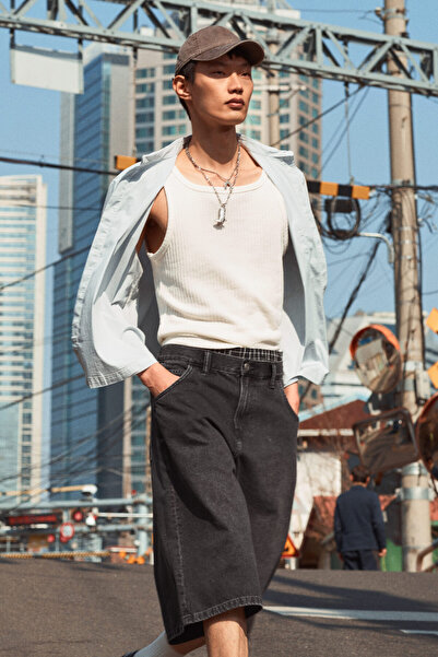 H&M Super Baggy Kot Şort