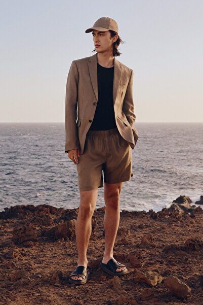 H&M Keten Şort Regular Fit