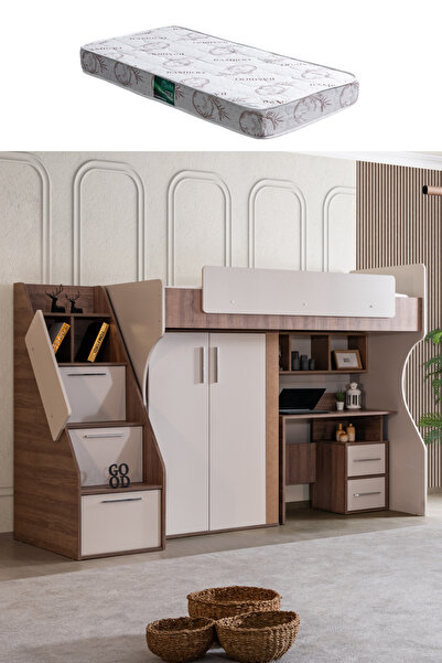 Setay Ranza, Milano Dolaplı Çalışma Masalı Modern Ranza+ 1 Adet Comfort Yatak