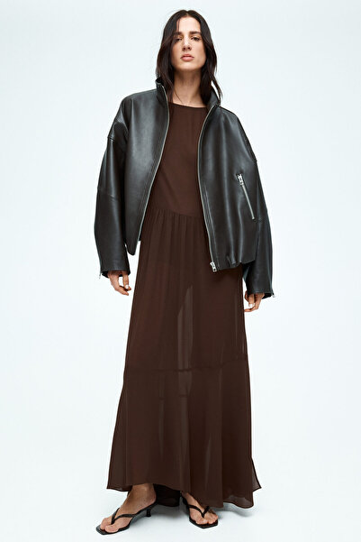 H&M Uzun Şifon Elbise