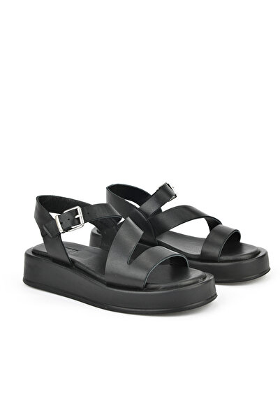 Ziya Women's Genuine Leather Sandals |   Black |   Modeling Number 1511033 Z 442005