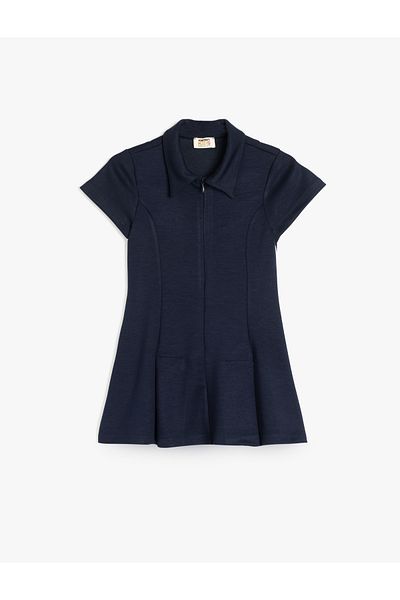 Koton navy Polo Neck Skirt