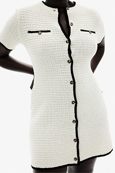 H&M Tekstüre Triko Elbise