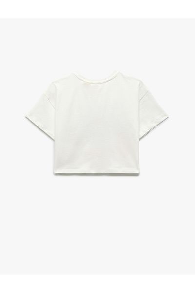 Koton New Season Cotton Crew Neck Short Sleeve Licensed Stitch Printed T-Shirt