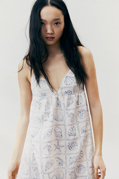 H&M Bağcık Detaylı Maksi Elbise