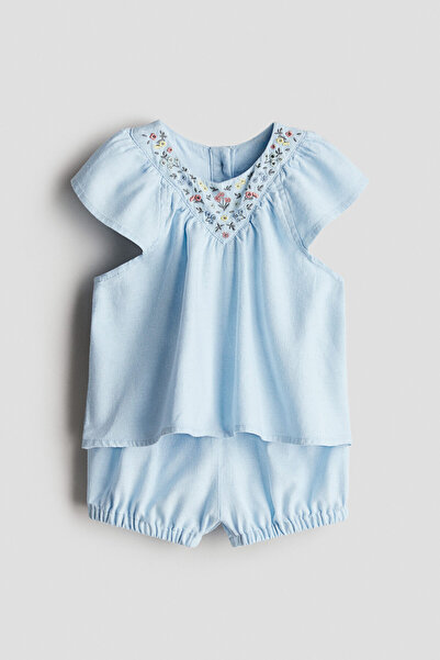 H&M 2 Parçalı Keten Karışımlı Set