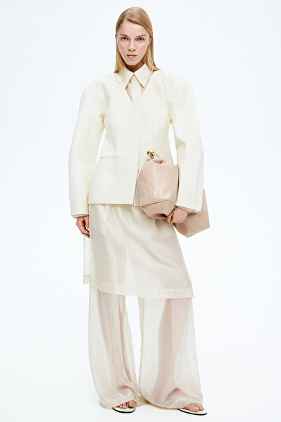 H&M Yakasız Gabardin Blazer