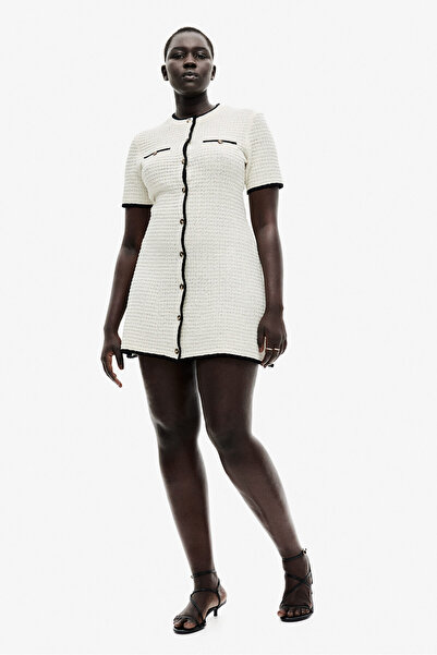 H&M Tekstüre Triko Elbise