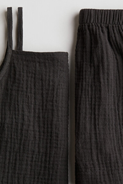 H&M 2 Parçalı Pamuklu Askılı Üst Ve Şort Set