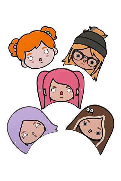 Papağan قناع توكا بوكا لحفلات أعياد الميلاد مكون من 5 قطع.