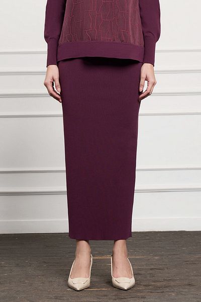 Nuss Πλεκτή φούστα Mercerized Steel 013 Plum