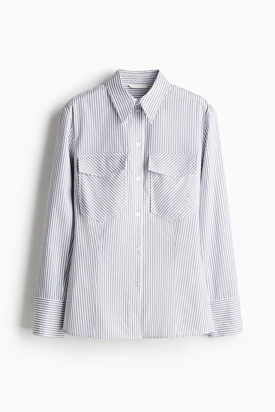 H&M Bedene Oturan Poplin Gömlek