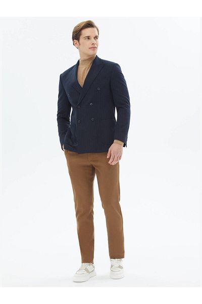 Kip Striped Modern Fit Knitted Jacket