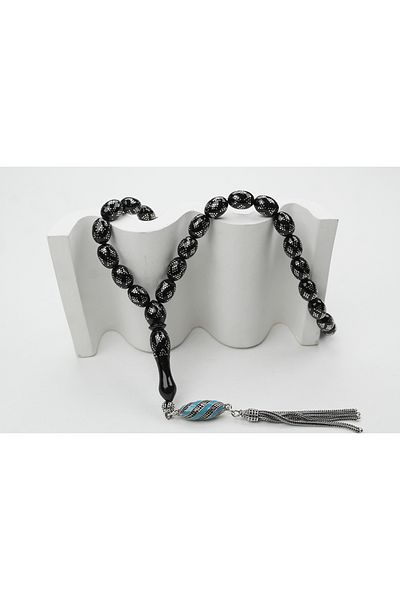 Skygo White Hourglass - Baqalava Embroidered Rosary