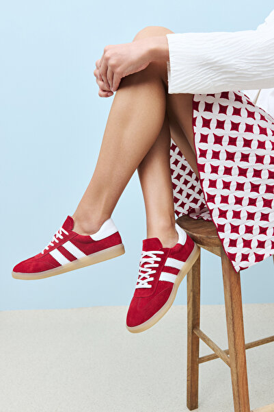 Ziya Women's Red Genuine Leather Sneaker 1511035 Z64032