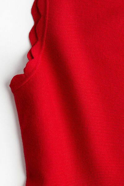 H&M Dalgalı Kenarlı Mini Elbise