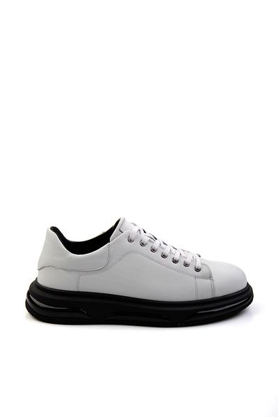 Bambi White Leather Men's Sneaker E01080120903