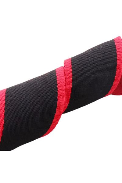 ŞENEL DAR DOKUMA 4cm red edge striped black woven elastic-waist hem skirt flat elastic- elastic band / 1m