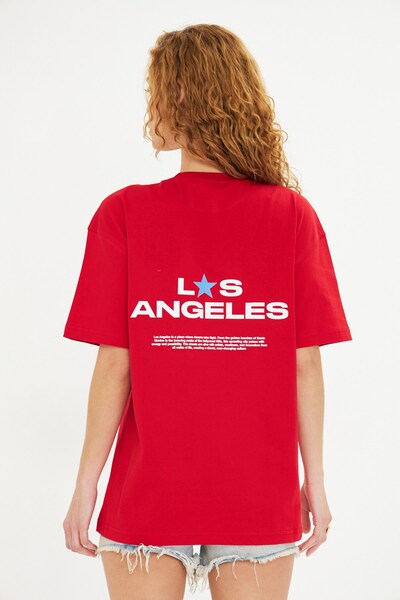 GIA - ART Los Anđeles Štampano 100% pamuk Oversize kroj Ženska majica