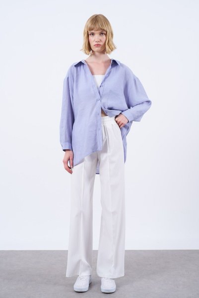 GOOGA OVERIZED SHIRT WITH LOW SHOULDER