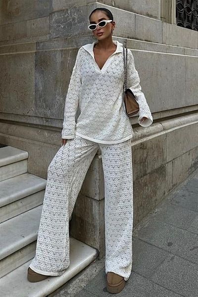 Miracle Omni Nolan Regular Openwork Trousers Set