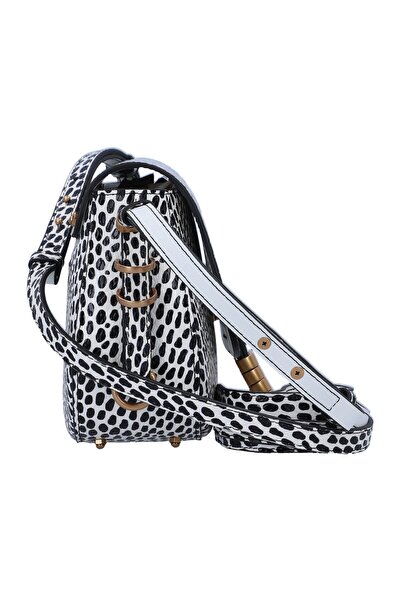 PİNKO Saddle Umhängetasche Leder 22 cm