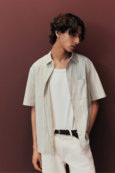 H&M Kısa Kollu Gömlek Regular Fit