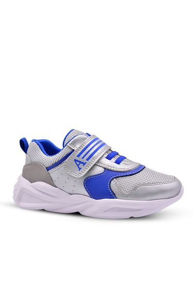 kids A more Boys' Sneakers - Ultra Light, Mesh Detail, Saks-Metallic
