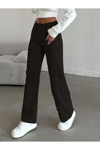 SHEVEGA Black High Waist Loose Loose Fitting Wide Leg Jeans Pants Jeans