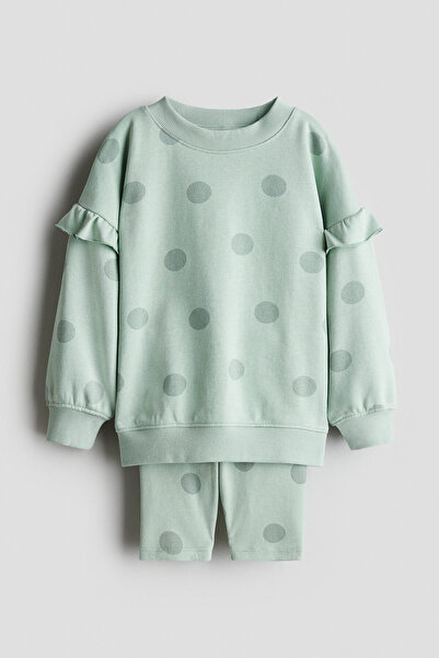 H&M 2 Parçalı Sweatshirt ve Şort Set