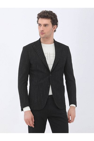 Kip Striped Modern Fit Jacket
