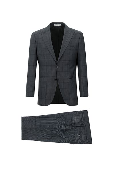 Kiğılı Costum slim din lână în carouri