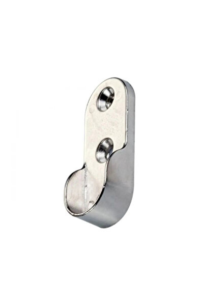 By-Ka Boru Askı Flanşı Krom Oval Dolap Elbise Askı Aparatı (2 ADET) 6 Adet Vida