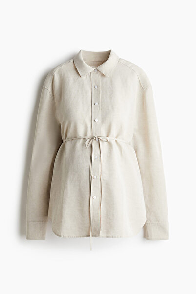H&M MAMA Before & After Keten Karışımlı Gömlek