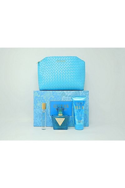 Guess Guess Seductive Blue for Women - 4 Piece Gift Set, 2.5 oz Eau de Toilette Spray, 3.4 oz
