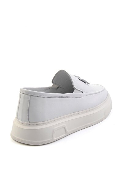 Bambi Beyaz Leather Erkek Loafer Ayakkabı E01080107603