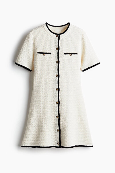 H&M Tekstüre Triko Elbise