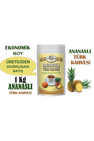 KUYBET 1 Kg Turkish Coffee with Pineapple Economic Size