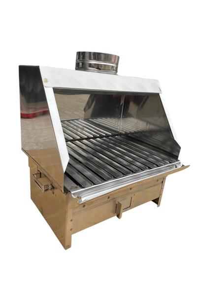 TOPSÖKEN Paslanmaz Bacalı Mangal 28 x 40 cm Masaüstü