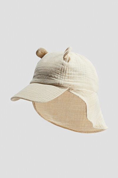 H&M Kulak Detaylı Muslin Şapka