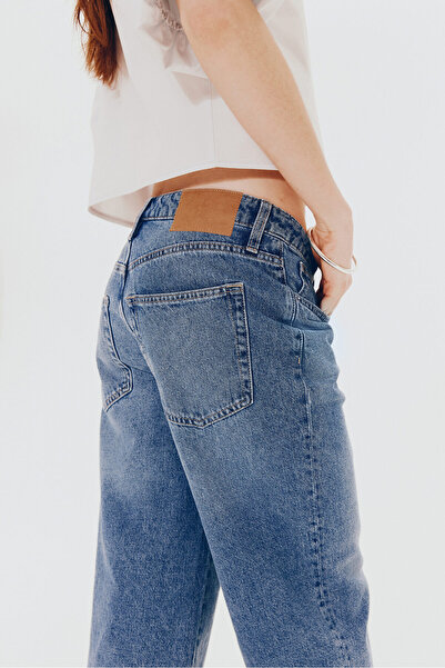 H&M Düşük Belli Diz Boyu Kot Şort