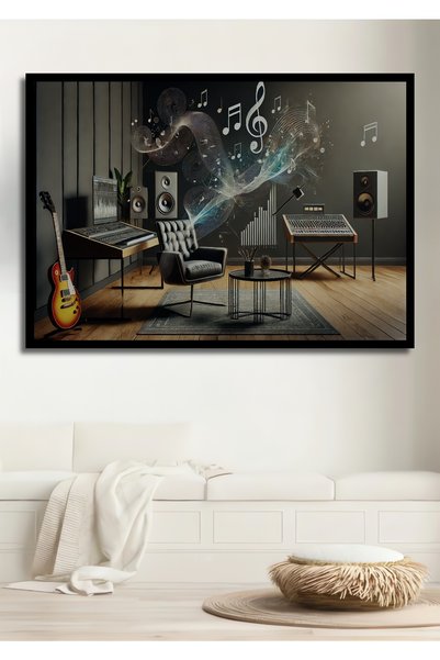 Teona Ahşap Müzik Stüdyosu Modern Sanat Ahşap Dekoratif Dikdörtgen Salon/Ofis...