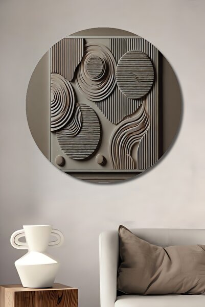 Teona Ahşap Ahşap Dokulu Modern Sanat Geometrik Tasarım Ahşap Dekoratif Salon...