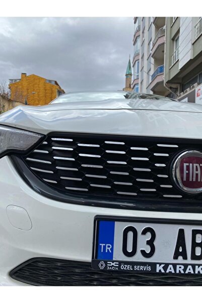 Fiat Egea Sedan Ön Panjur Sticker 2019-2020 Öncesi Reflektif Beyaz Şablonlu